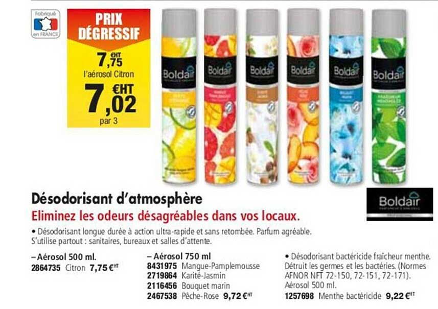 Désodorisant D'atmosphère Boldair