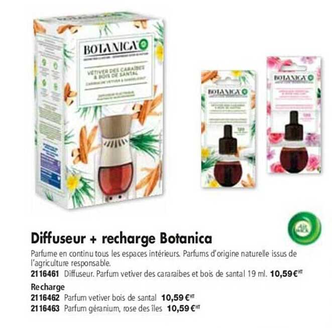 diffuseur + recharge botanica