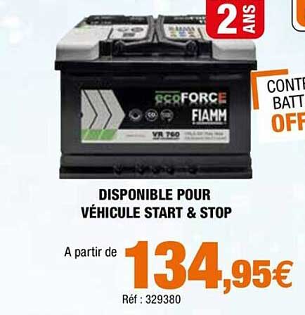 disponible pour véhicule start & stop