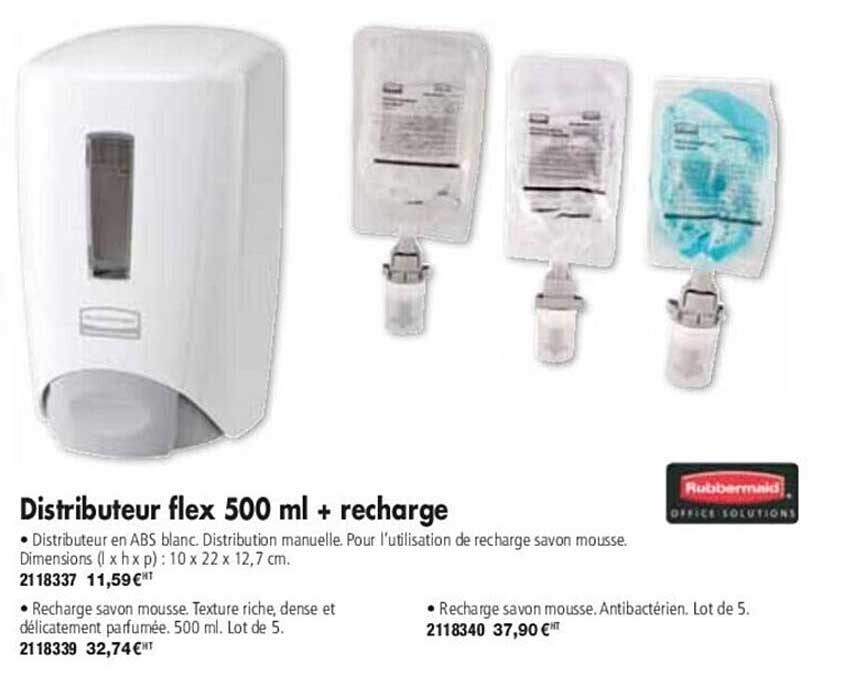 Distributeur Flex + Recharge Rubbermaid