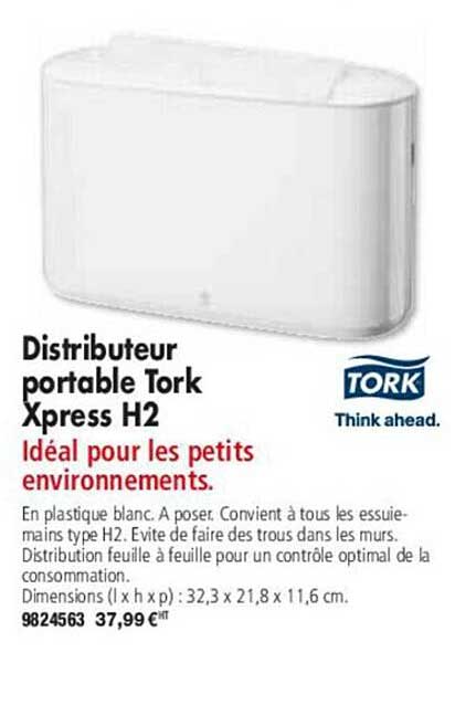 Distributeur Portable Tork Xpress H2