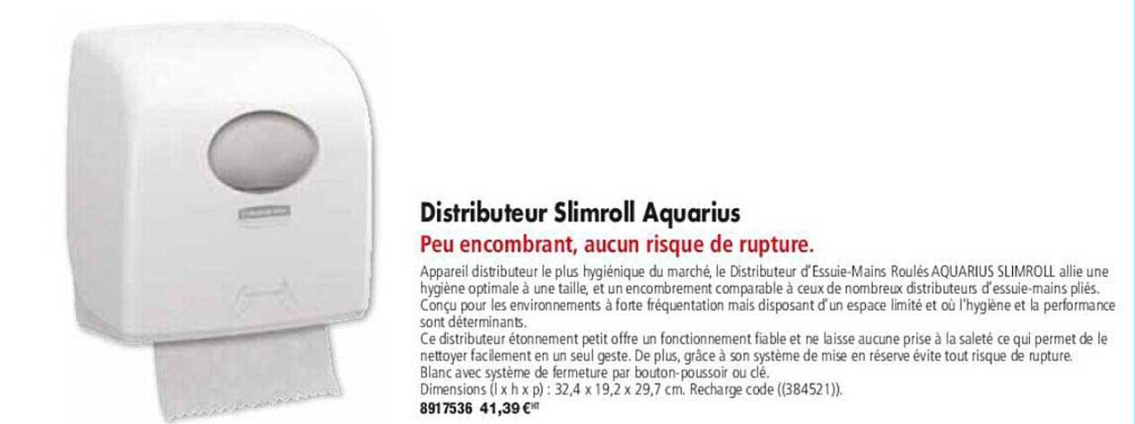 distributeur slimroll aquarius