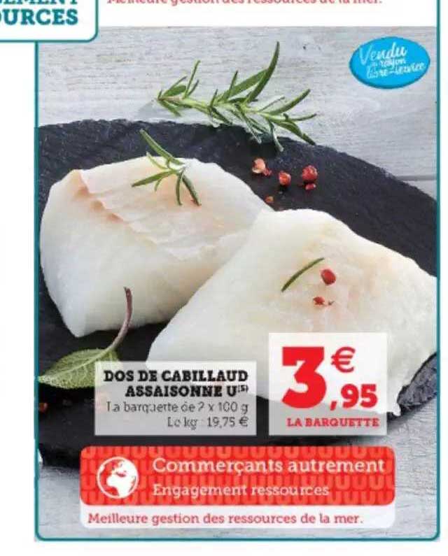 Dos De Cabillaud Assaisonné