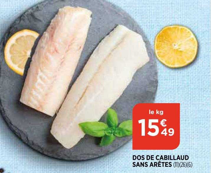 dos de cabillaud sans arêtes