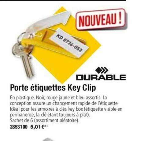 durable porte étiquettes kay clip