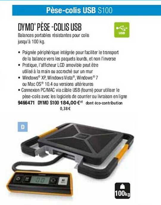 dymo pèse-colis usb
