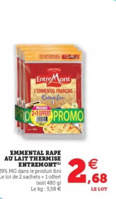 Emmental Râpé Au Lait Thermisé Entremont