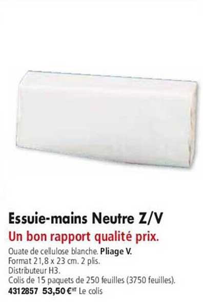 essuie-mains neutre z v
