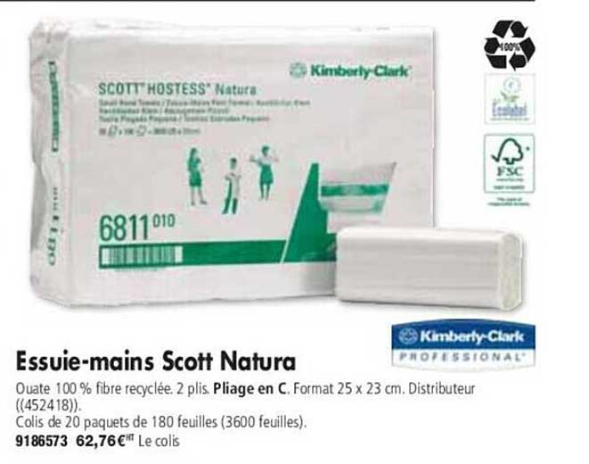 essuie-mains scott natura