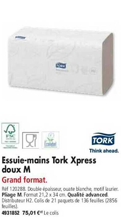essuie-mains tork xpress doux m