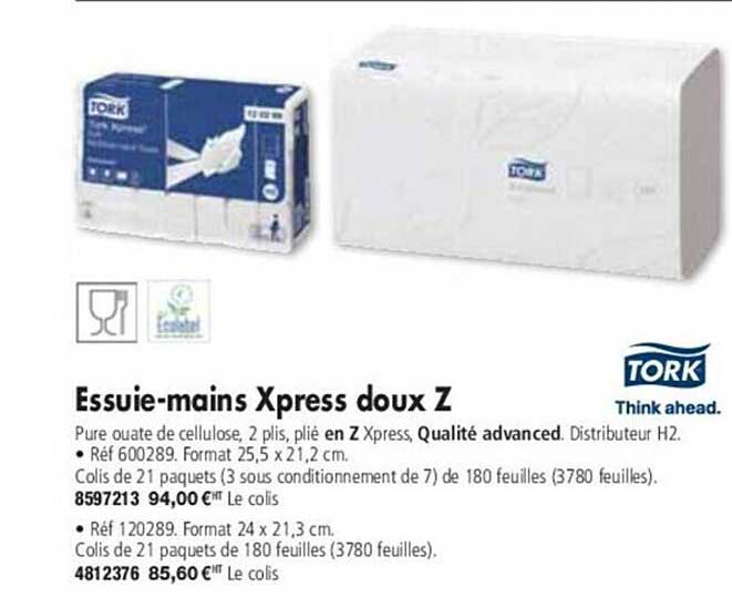 essuie-mains xpress doux z tork