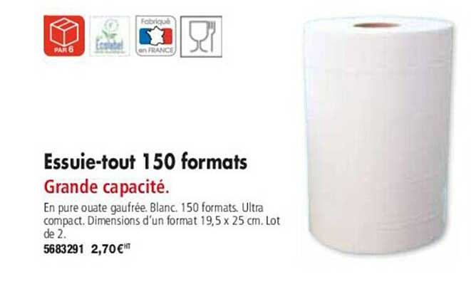 Esuie-tout 150 Formats