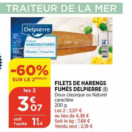 Filets De Harengs Fumés Delpierre