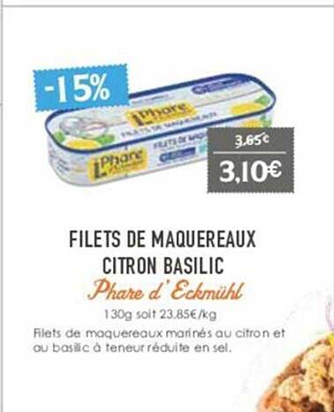 Filets De Maquereaux Citron Basilic Phare D'eckmühl