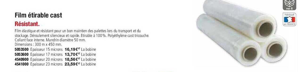 Film étirable Cast Résistant