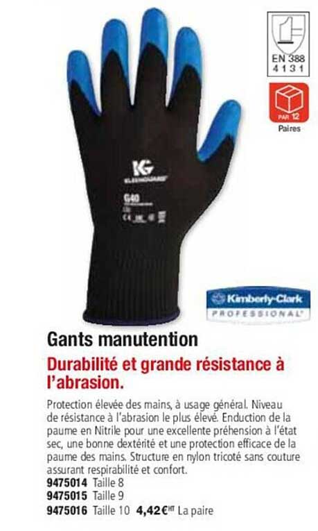 gants manutention kimberly-clark