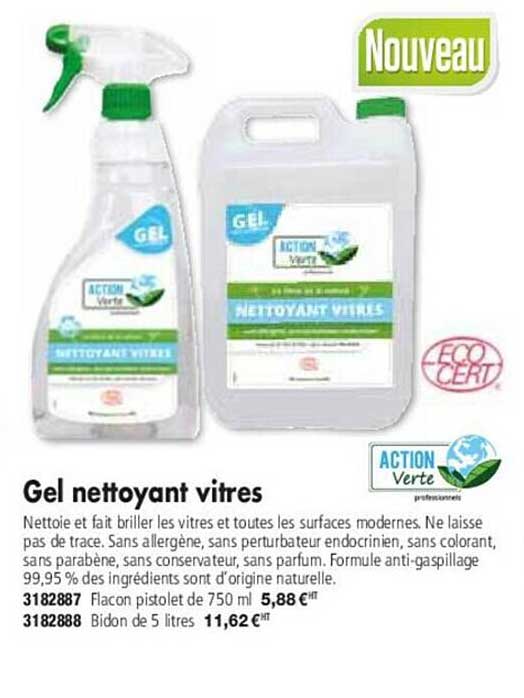 Gel Nettoyant Vitres Eco Cert