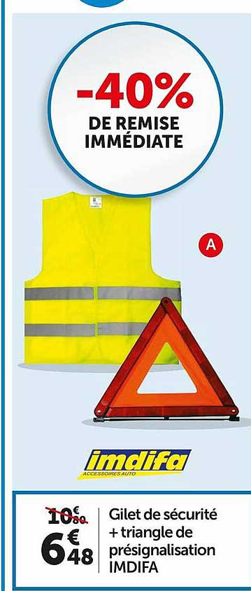gilet de sécurité + triangle de présignalisation imdifa