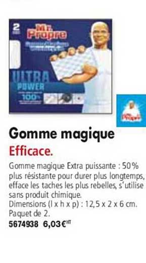 gomme magique mr propre
