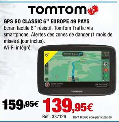 gps go classic 6" europe 49 pays tomtom