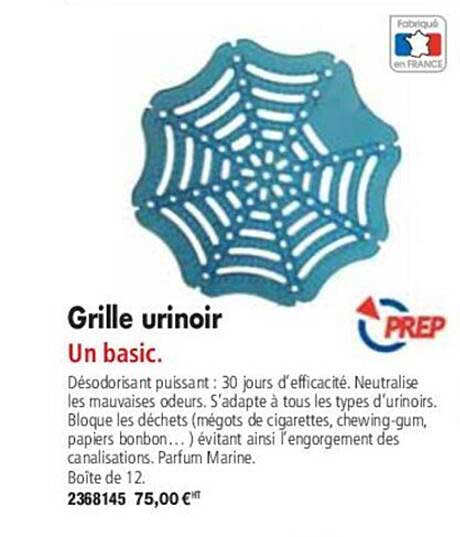 grille urinoir prep