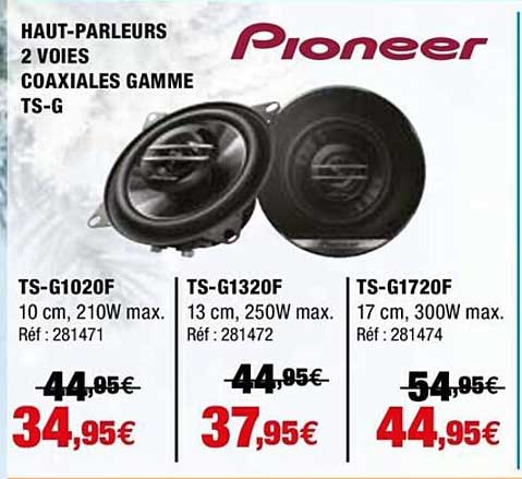 haut-parleurs 2 voies coaxiales gamme ts-g pioneer