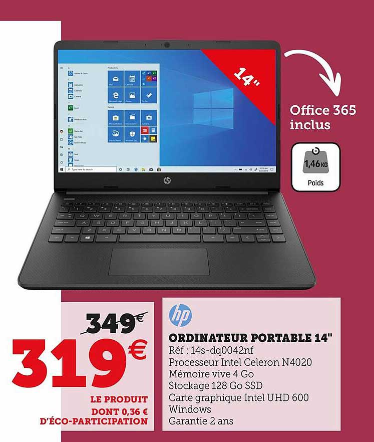 Hp Ordinateur Portable 14"