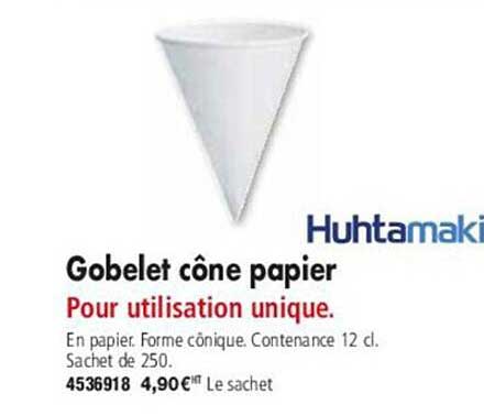 Huhtamaki Gobelet Cône Papier