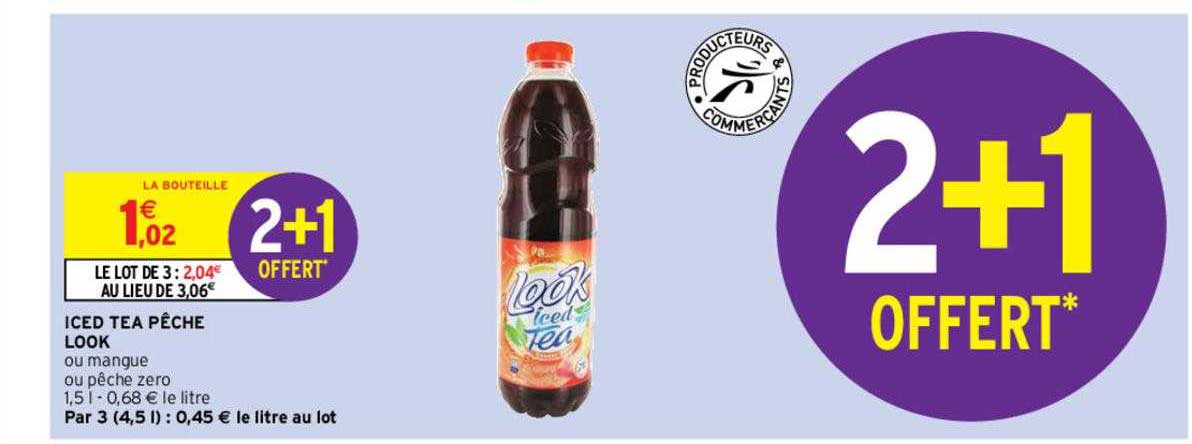 Iced Tea Pêche Look Ou Mangue Ou Pêche Zero