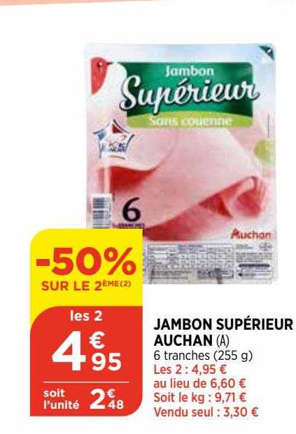 Jambon Supérieur Auchan
