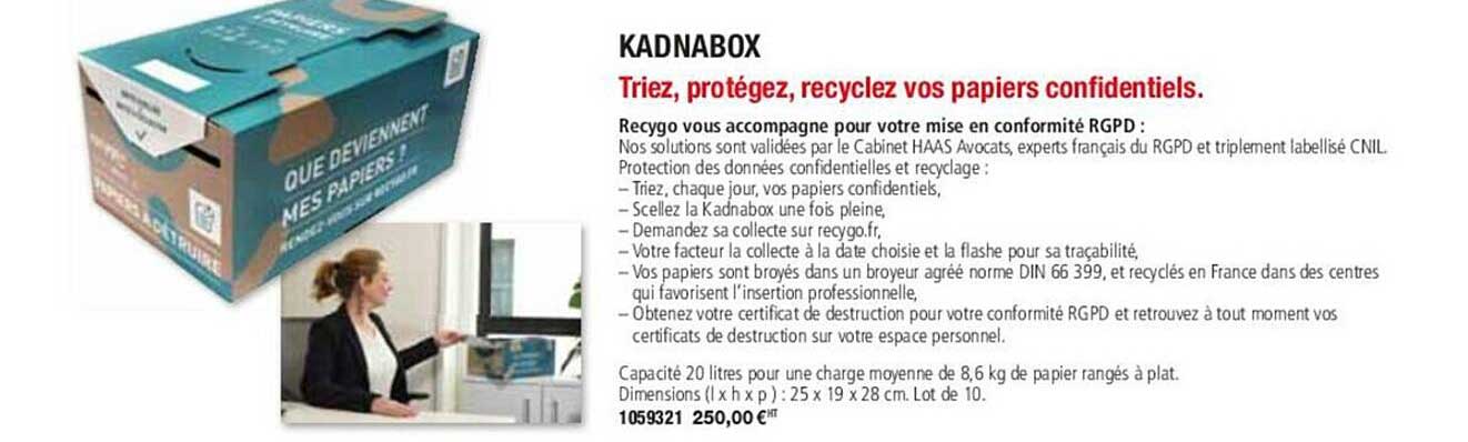 kadnabox triez, protégez, recylcez vos papiers confidentiels