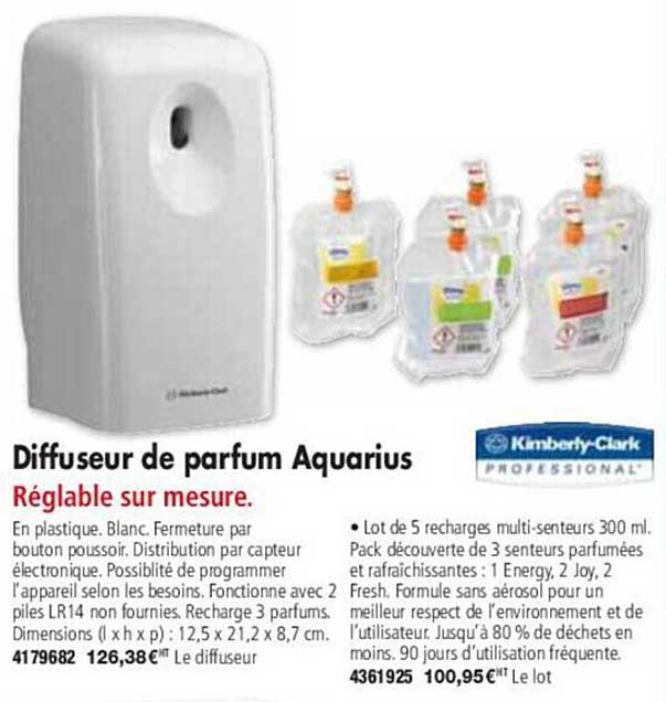 kimberly-clark diffuseur de parfum aquarius