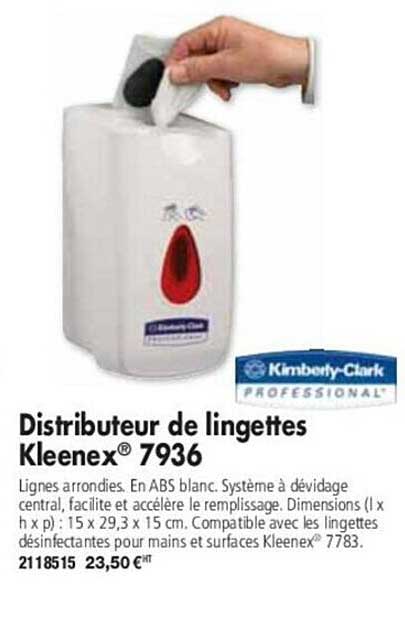 kimberly-clark distributeur de lingettes kleenex 7936