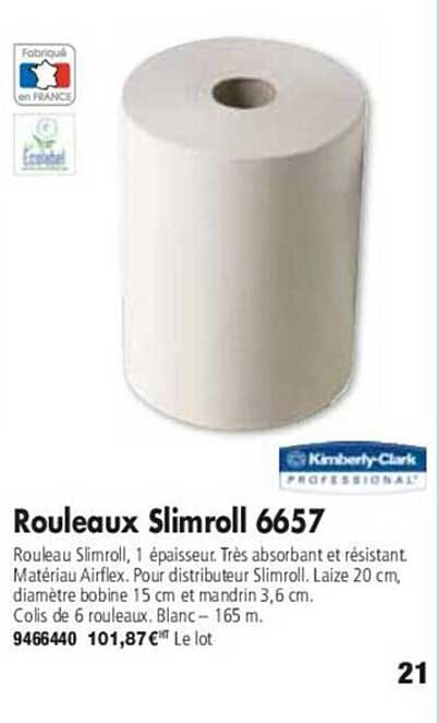 kimberty-clark rouleaux slimroll 6657