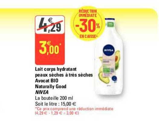 lait corps hydratant peau sèches à très sèches avocat bio