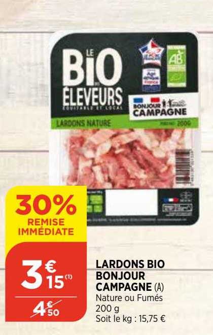 Lardons Bio Bonjour Campagne