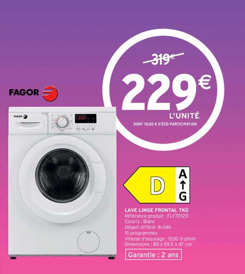 lave linge frontal 7 kg