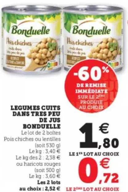 legumes cuits dans tres peu de jus bonduelle