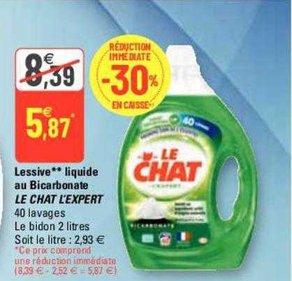 Lessive Liquide Au Bicarbonate Le Chat L'expert