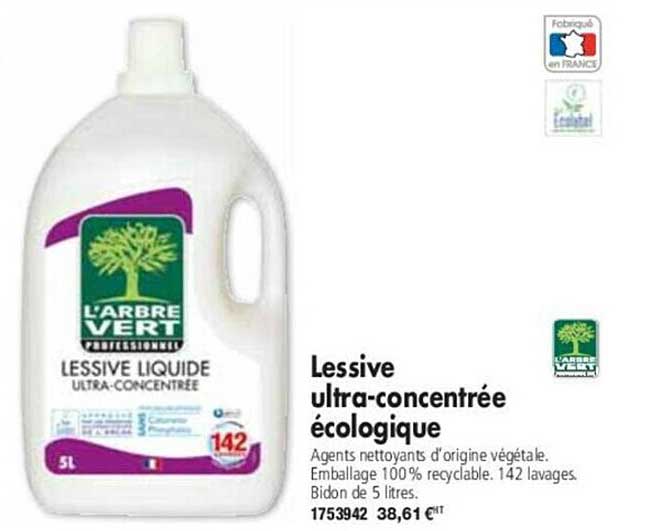 lessive ultra-concentrée écologique l'arbre vert