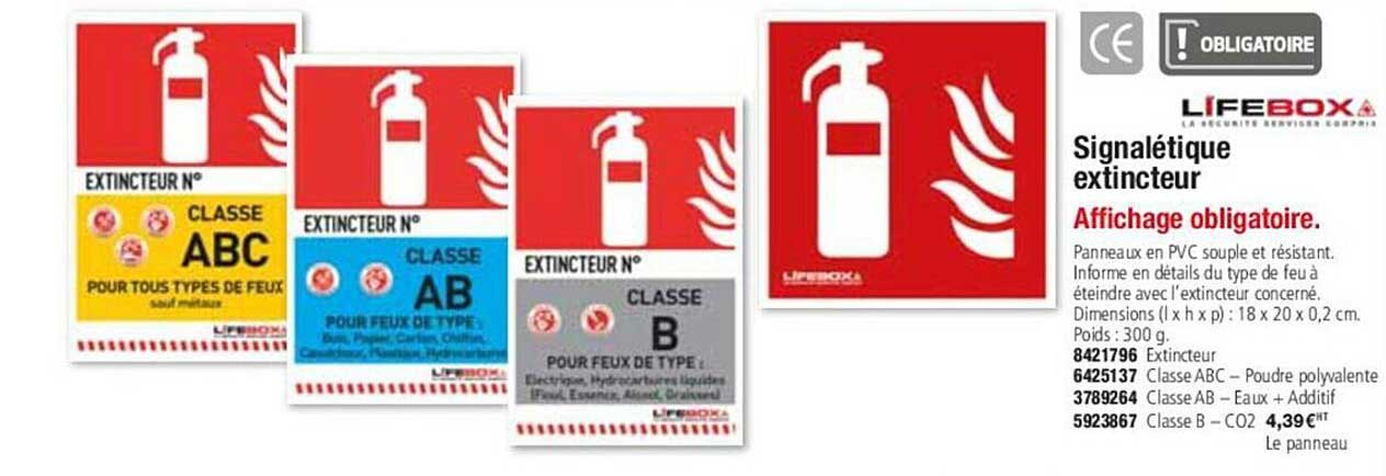 lifebox signalétique extincteur