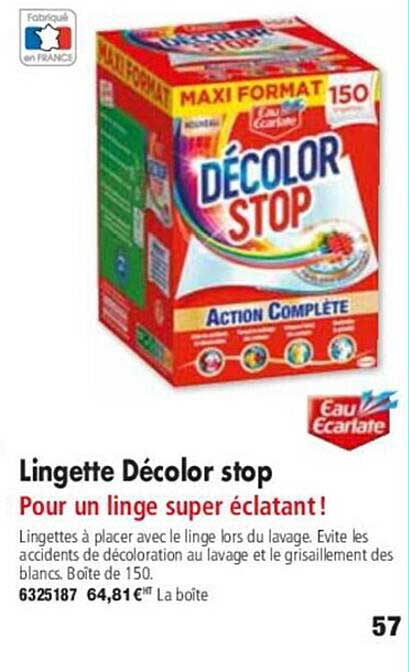 lingette décolor stop