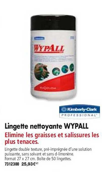 Lingette Nettoyante Wypall