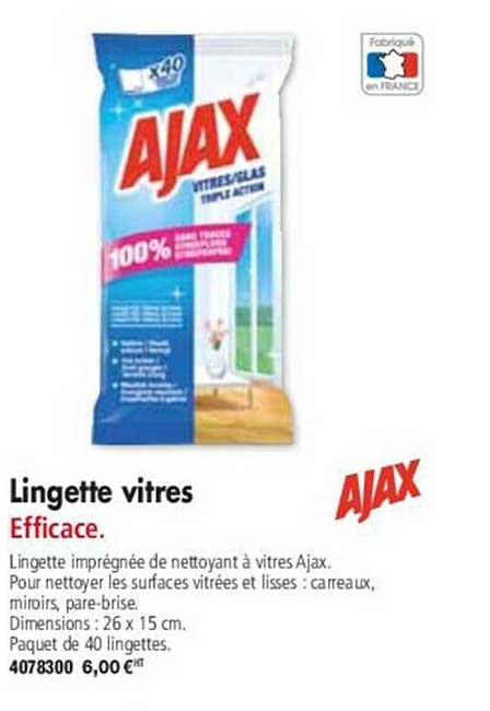lingette vitres  ajax