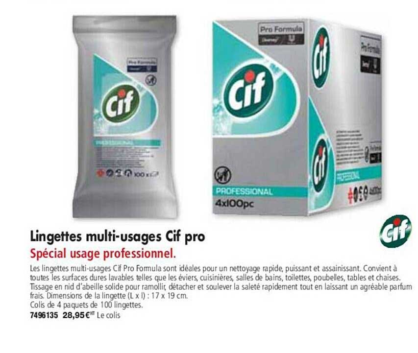 lingettes multi-usages cif pro