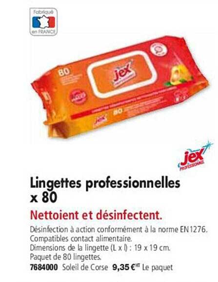 lingettes professionnelles jex
