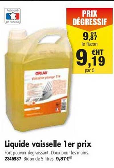 liquide vaisselle 1er prix