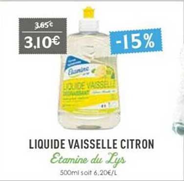 liquide vaisselle citron étamine du lys