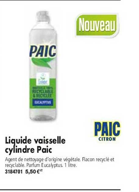 liquide vaisselle cylindre paic