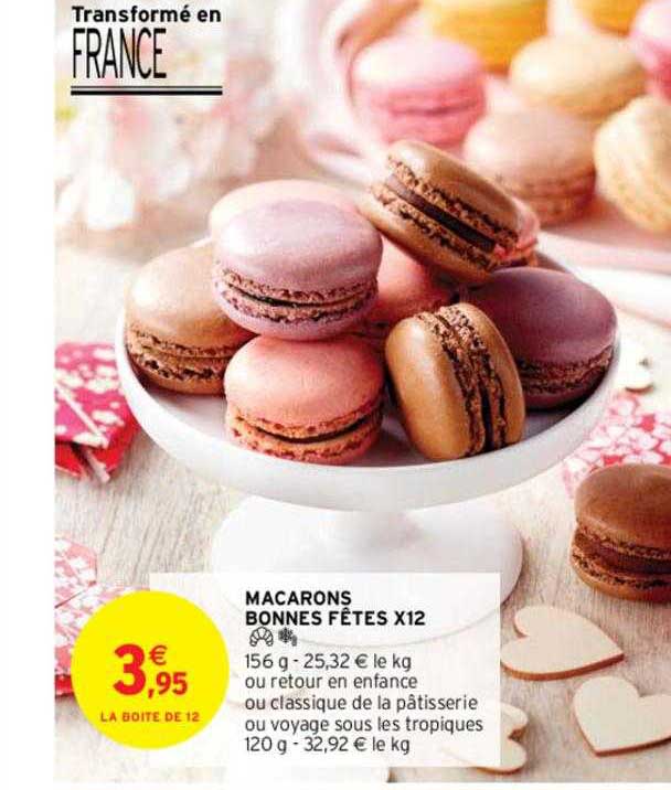 macarons bonnes fêtes x12
